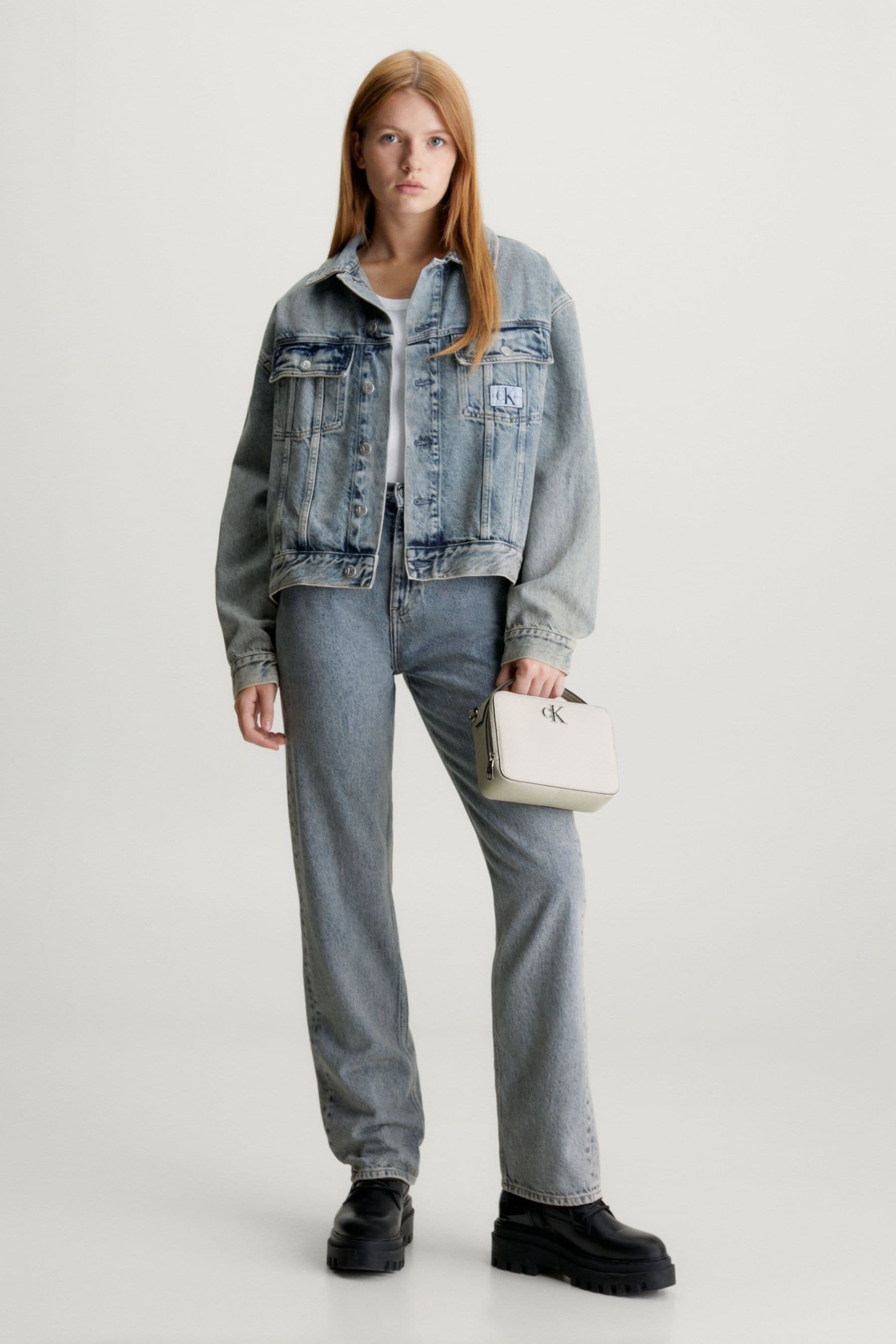 Calvin klein monogram camera bag top