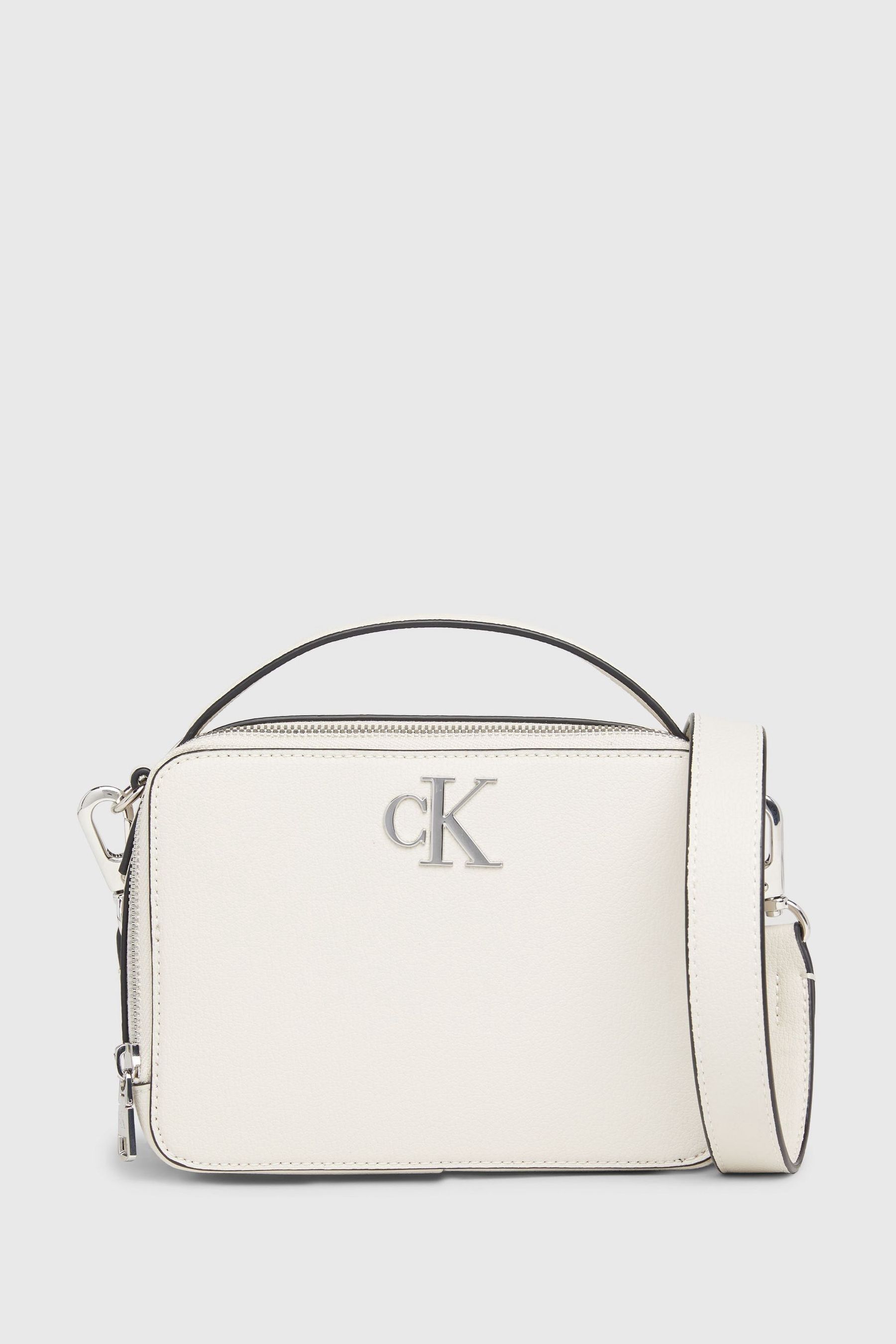 Buy Calvin Klein White Minimal Monogram Camera Bag from the Next UK online shop