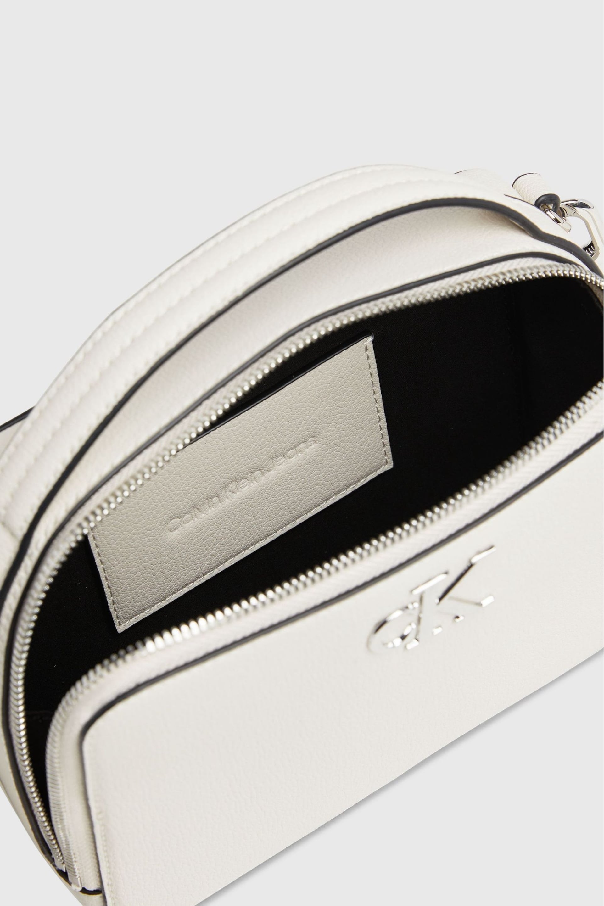Calvin Klein White Minimal Monogram Camera Bag - Image 5 of 5