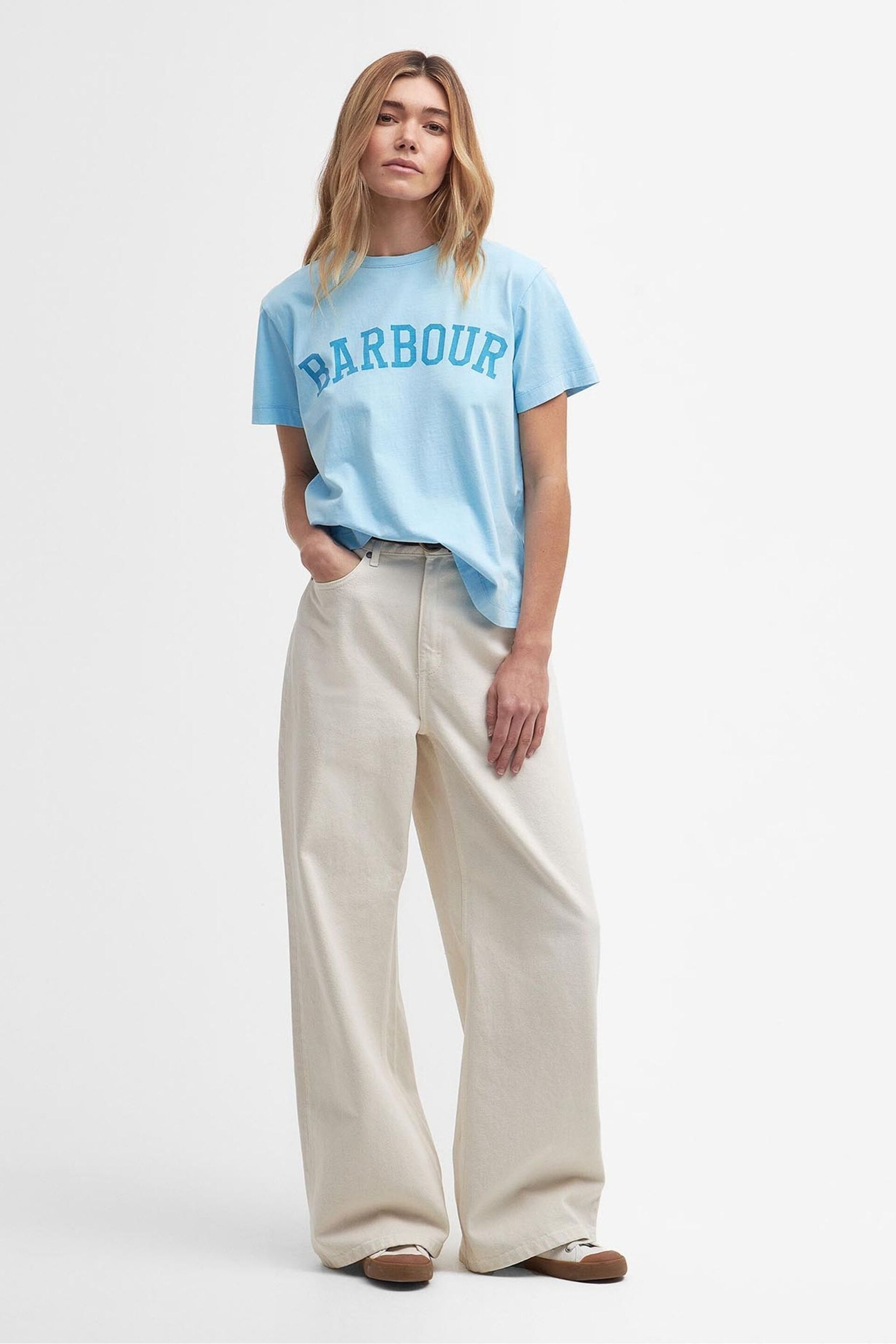 Barbour® Ecru White Maisie Wide Leg Jeans - Image 2 of 5