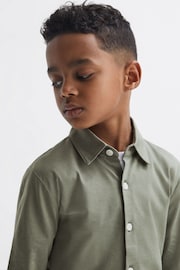 Reiss Sage Hendon Teen Cotton Button-Through Shirt - Image 4 of 7