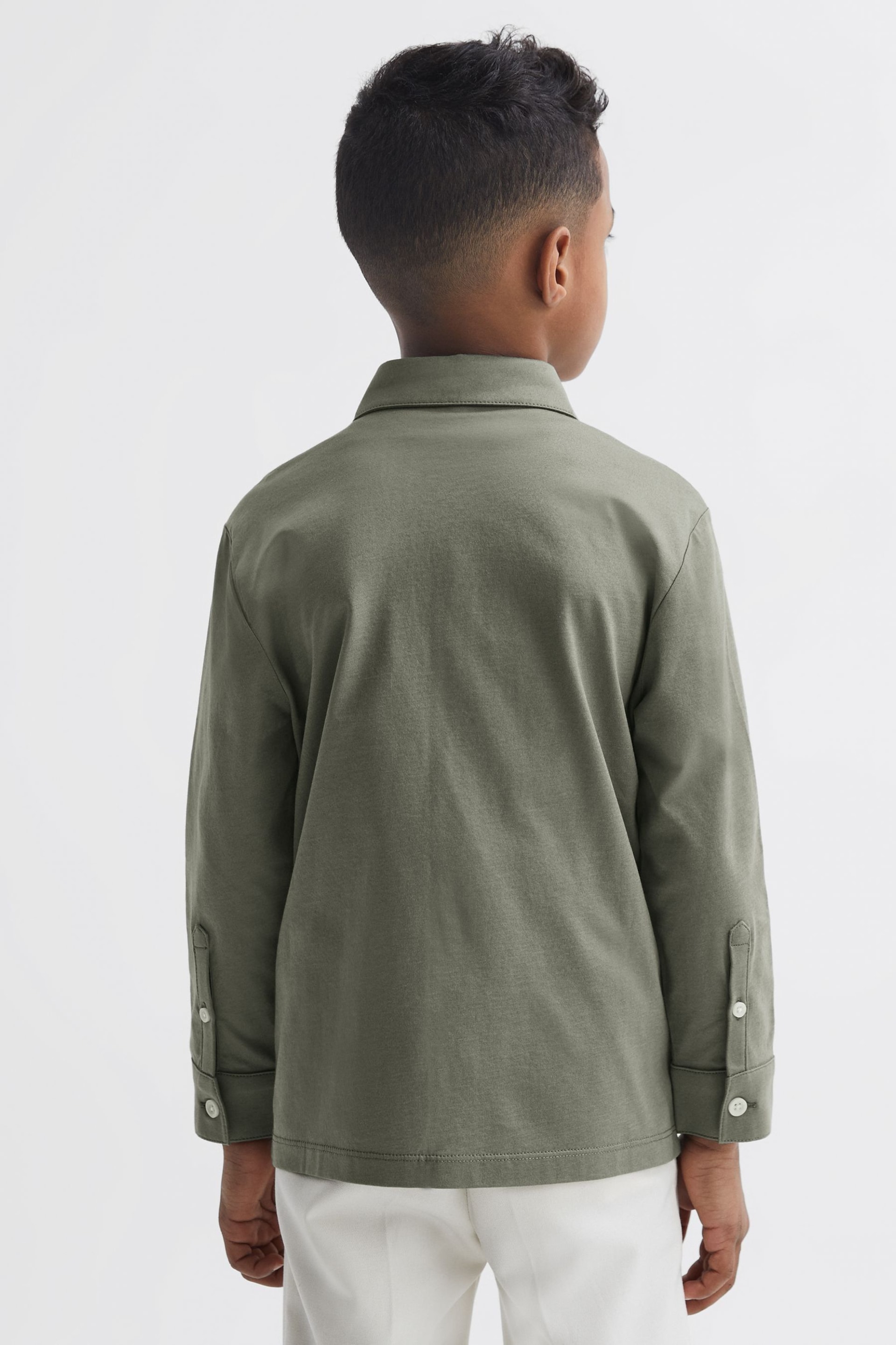 Reiss Sage Hendon Teen Cotton Button-Through Shirt - Image 5 of 7