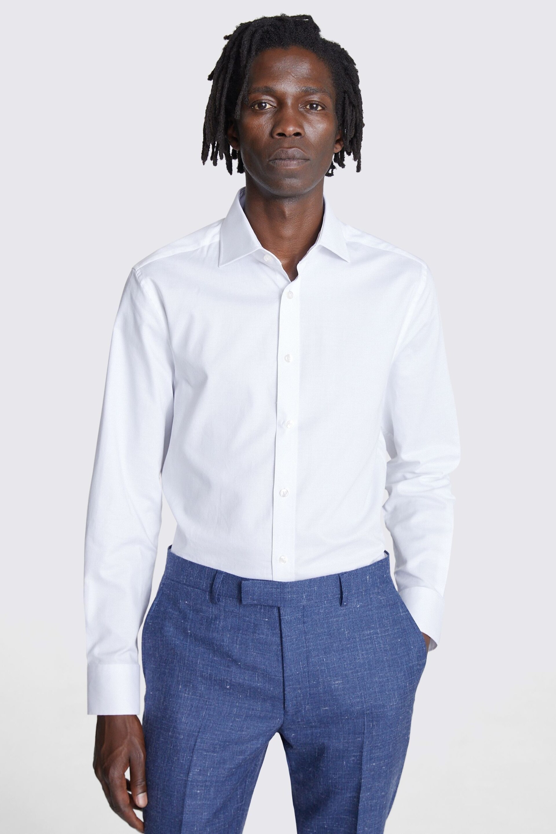 MOSS Tailored Fit Dobby Stretch Shirt - Image 1 of 4