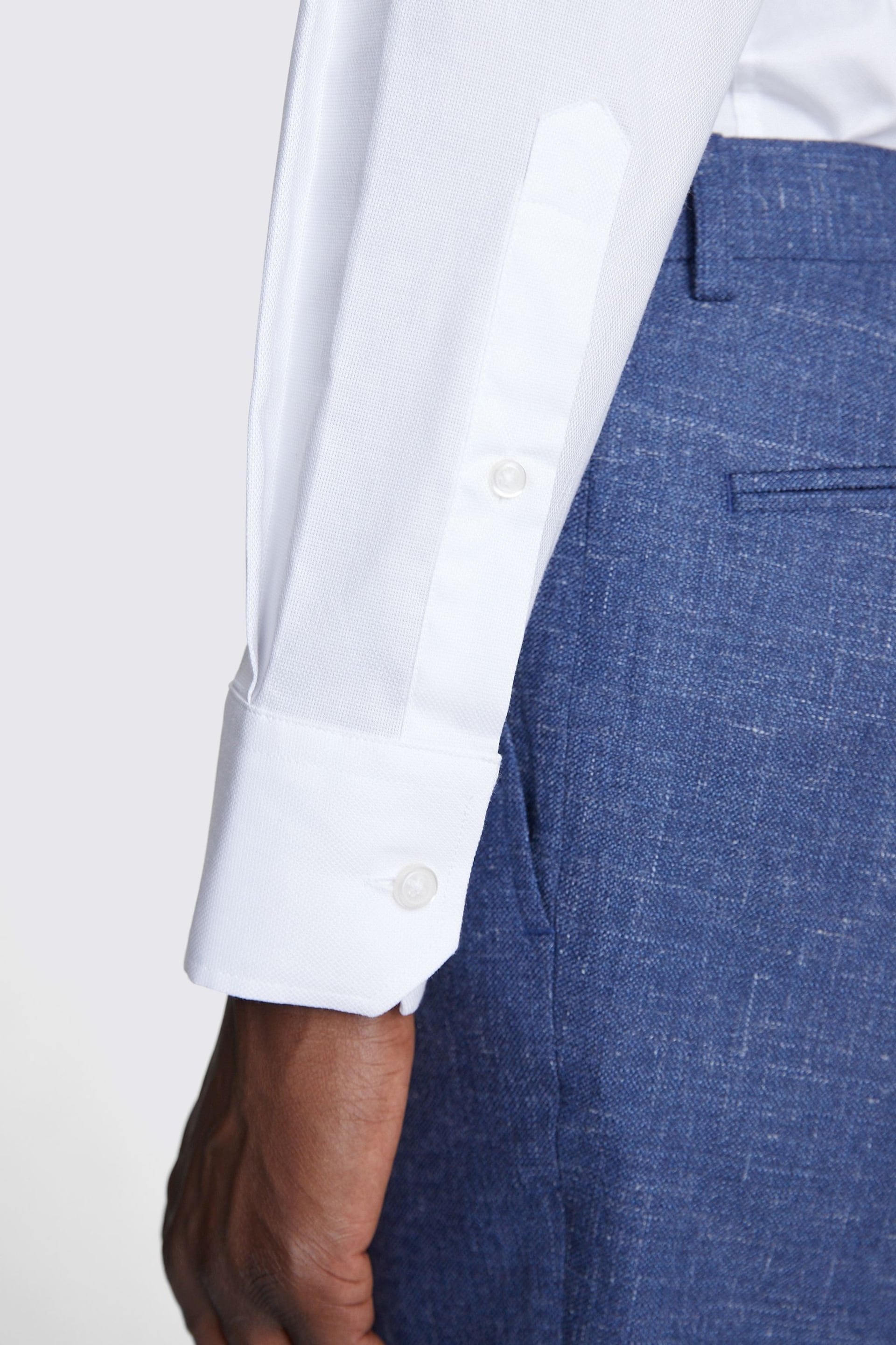 MOSS Tailored Fit Dobby Stretch Shirt - Image 3 of 4