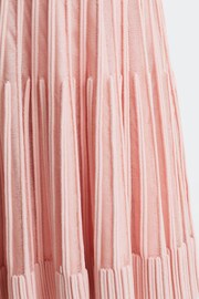 Reiss Pink Teagan Senior Ribbed Fit-and-Flare Dress - Image 4 of 6