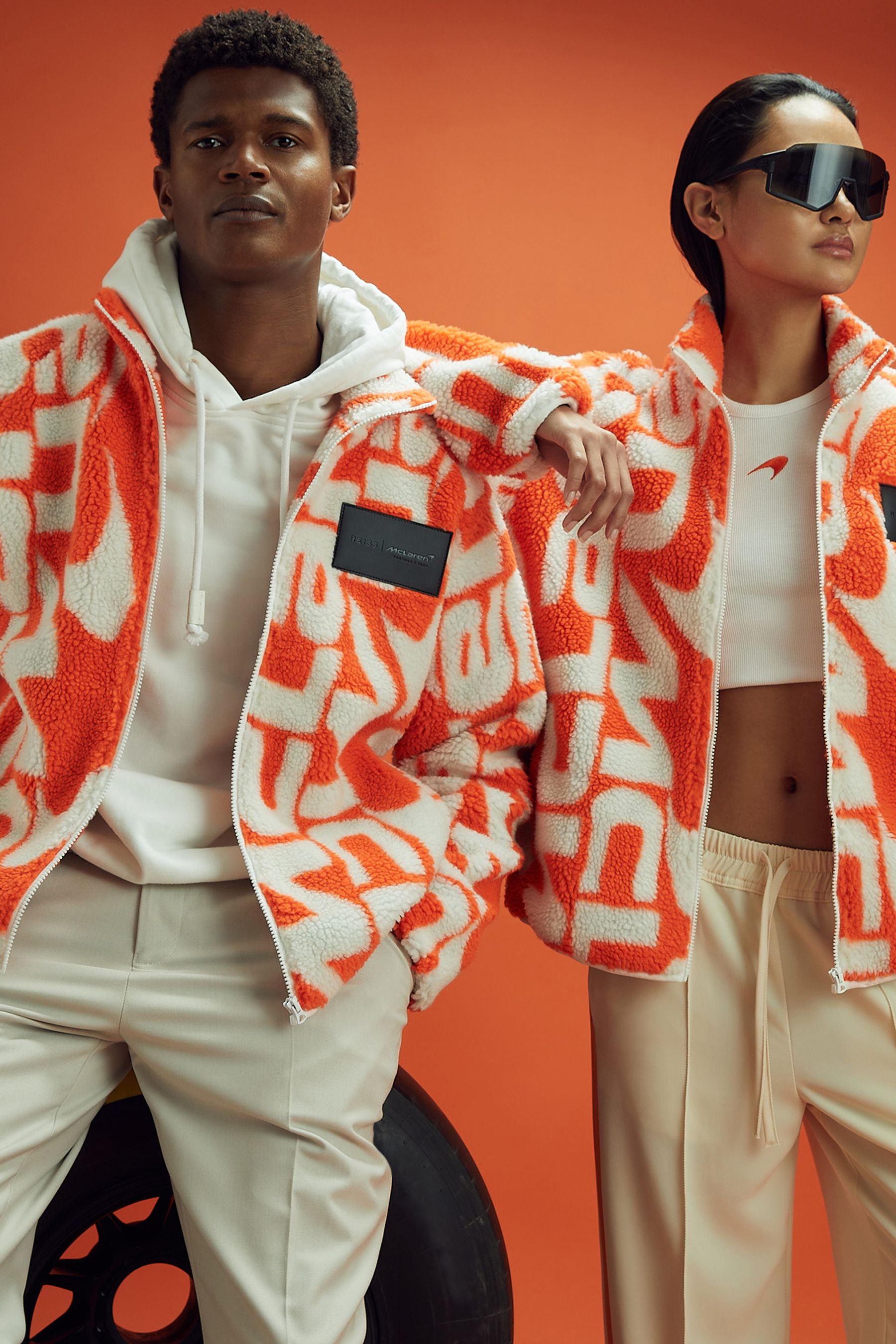 Buy Reiss x McLaren F1 Team Papaya White McLaren F1 Zip Through Fleece Jacket from the Next UK online shop