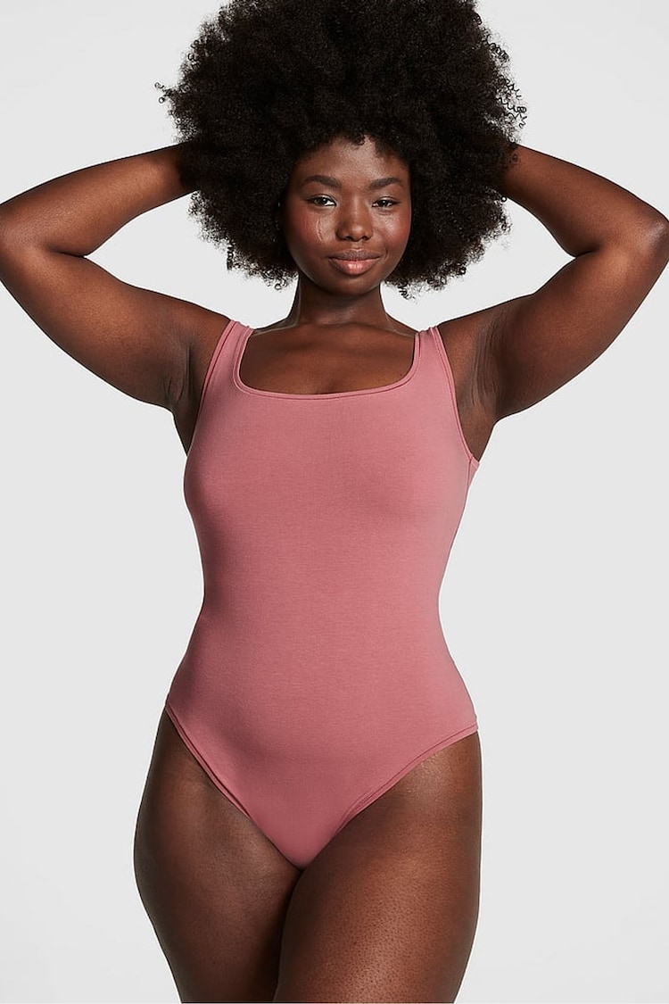 Victoria's Secret PINK Pink Berry Cotton Bodysuit - Image 1 of 3