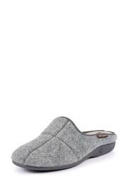 Goodyear Grey Fiasco Grey Mule Slippers - Image 4 of 6