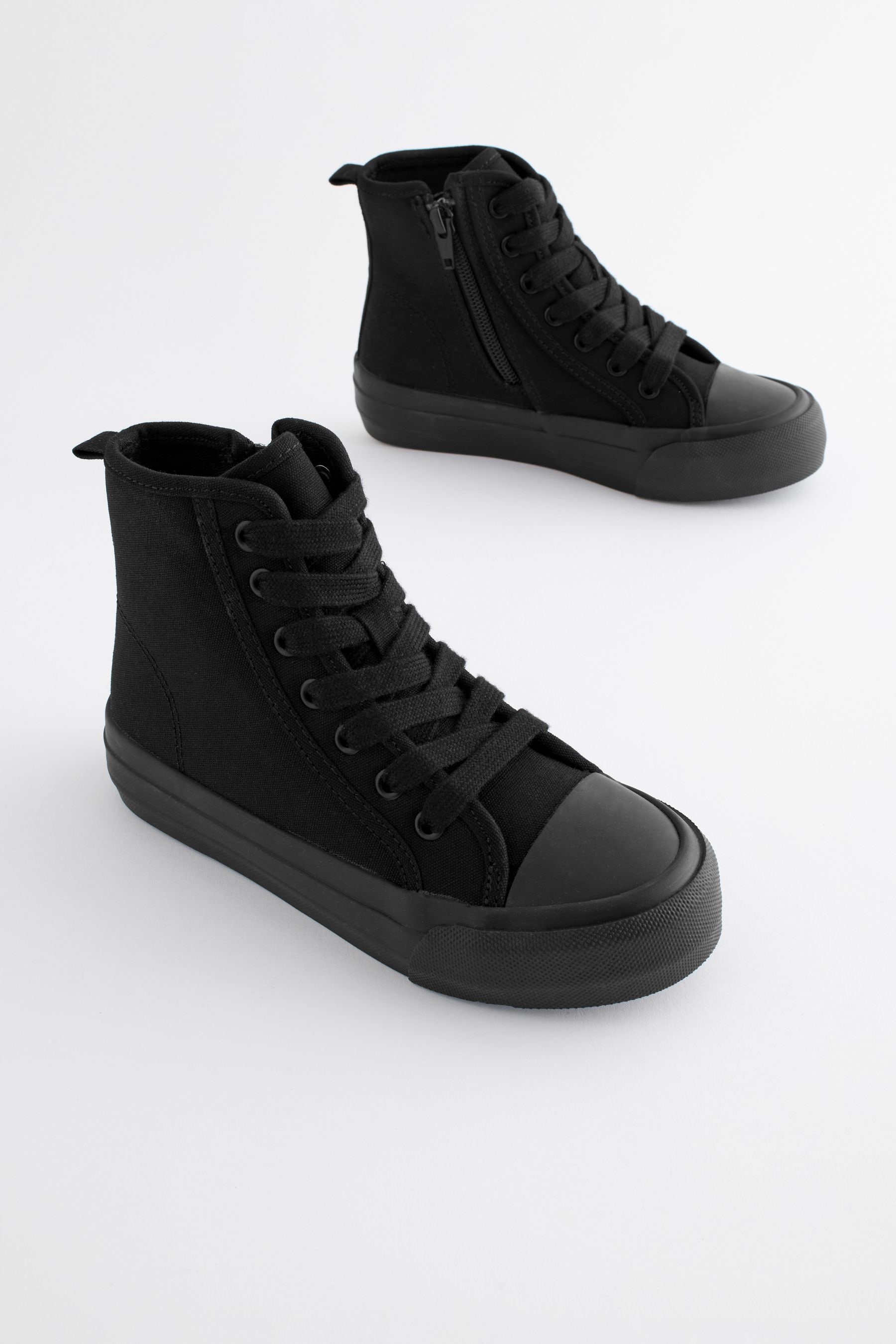 NEXT Black School Chunky High Top Trainers 4 EU 37 Girls