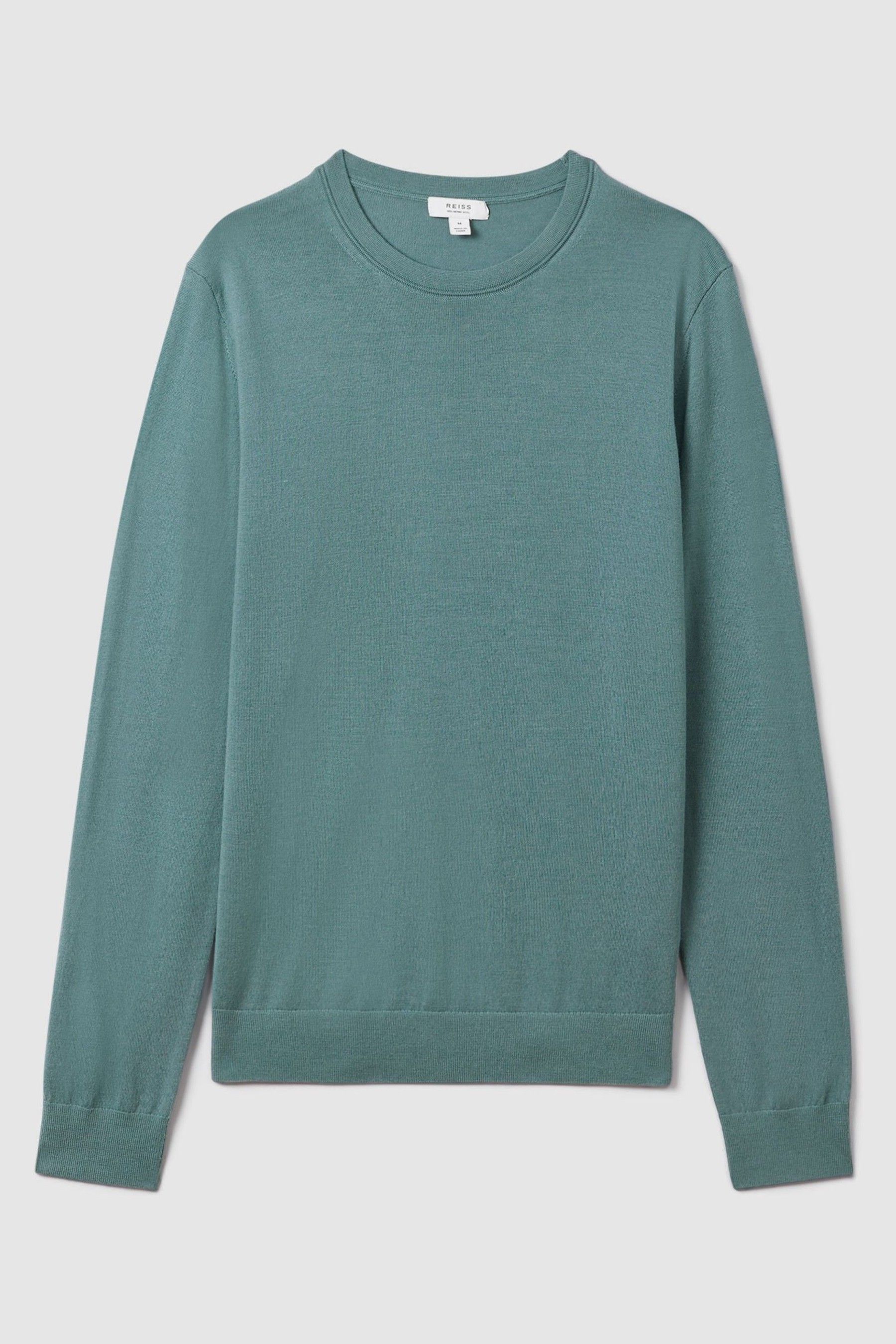 Buy Reiss Ocean Green Wessex Merino Wool Crew Neck Jumper from Next Luxembourg