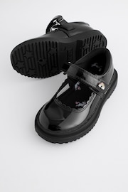 Black Patent Rainbow Chunky Mary Jane School Shoes - Image 4 of 9