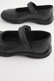 Matt Black Leather Mary Jane School Shoes - Image 4 of 6