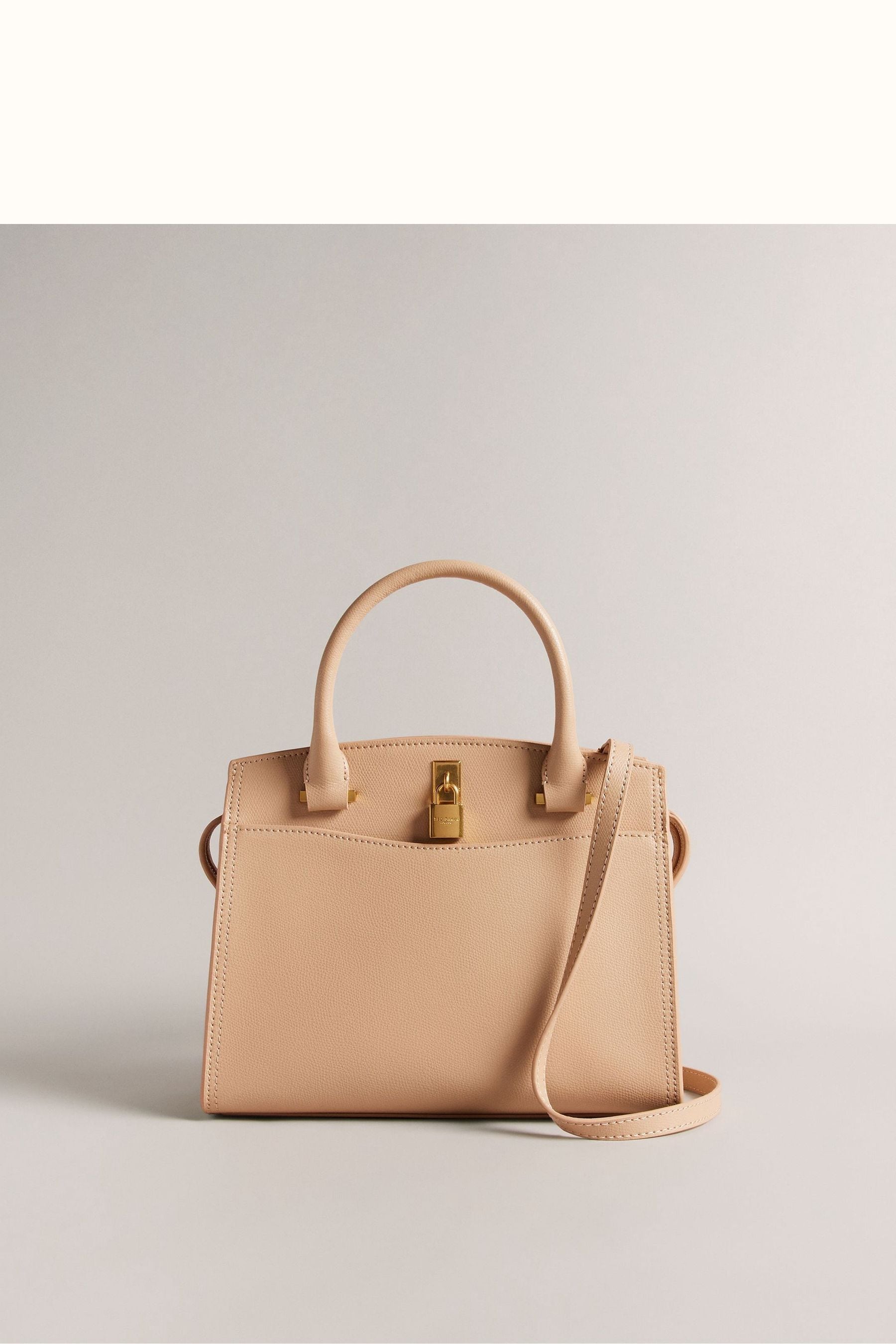 Buy Ted Baker Medium Myfair Tan Padlock Green Bag from Next Luxembourg