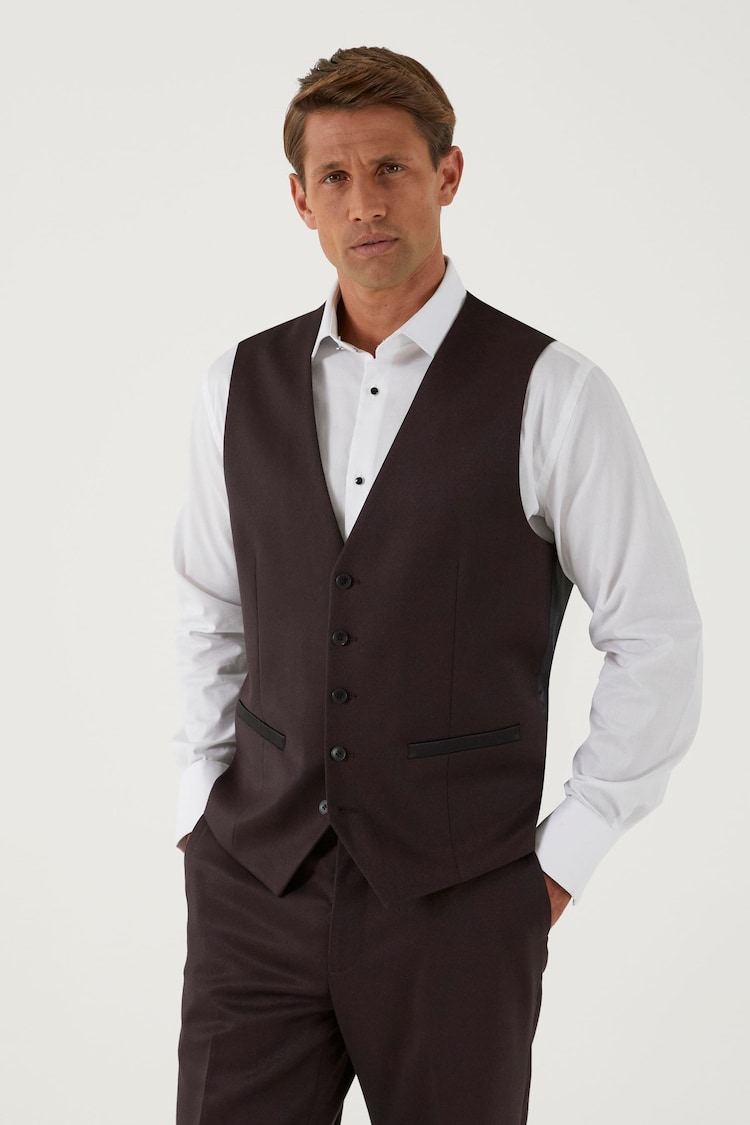 Skopes Red Tailored Fit Maxwell Suit: Waistcoat - Image 1 of 4