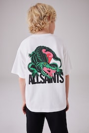 smALLSAINTS White/Gator Boys Graphic Oversized Crew T-Shirt - Image 2 of 8