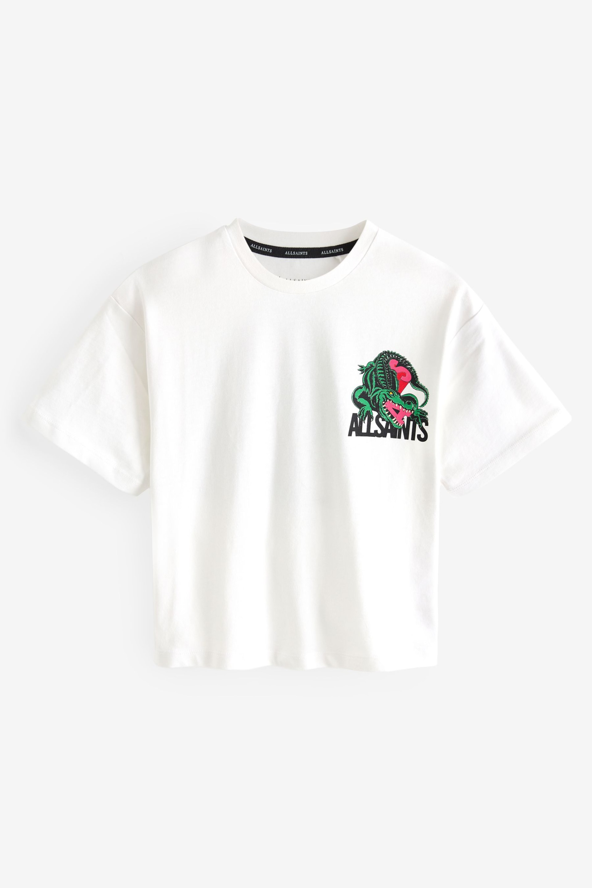 smALLSAINTS White/Gator Boys Graphic Oversized Crew T-Shirt - Image 5 of 8