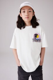 smALLSAINTS White/Chroma Boys Graphic Oversized Crew T-Shirt - Image 1 of 6