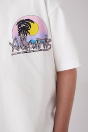 smALLSAINTS White/Chroma Boys Graphic Oversized Crew T-Shirt - Image 3 of 6