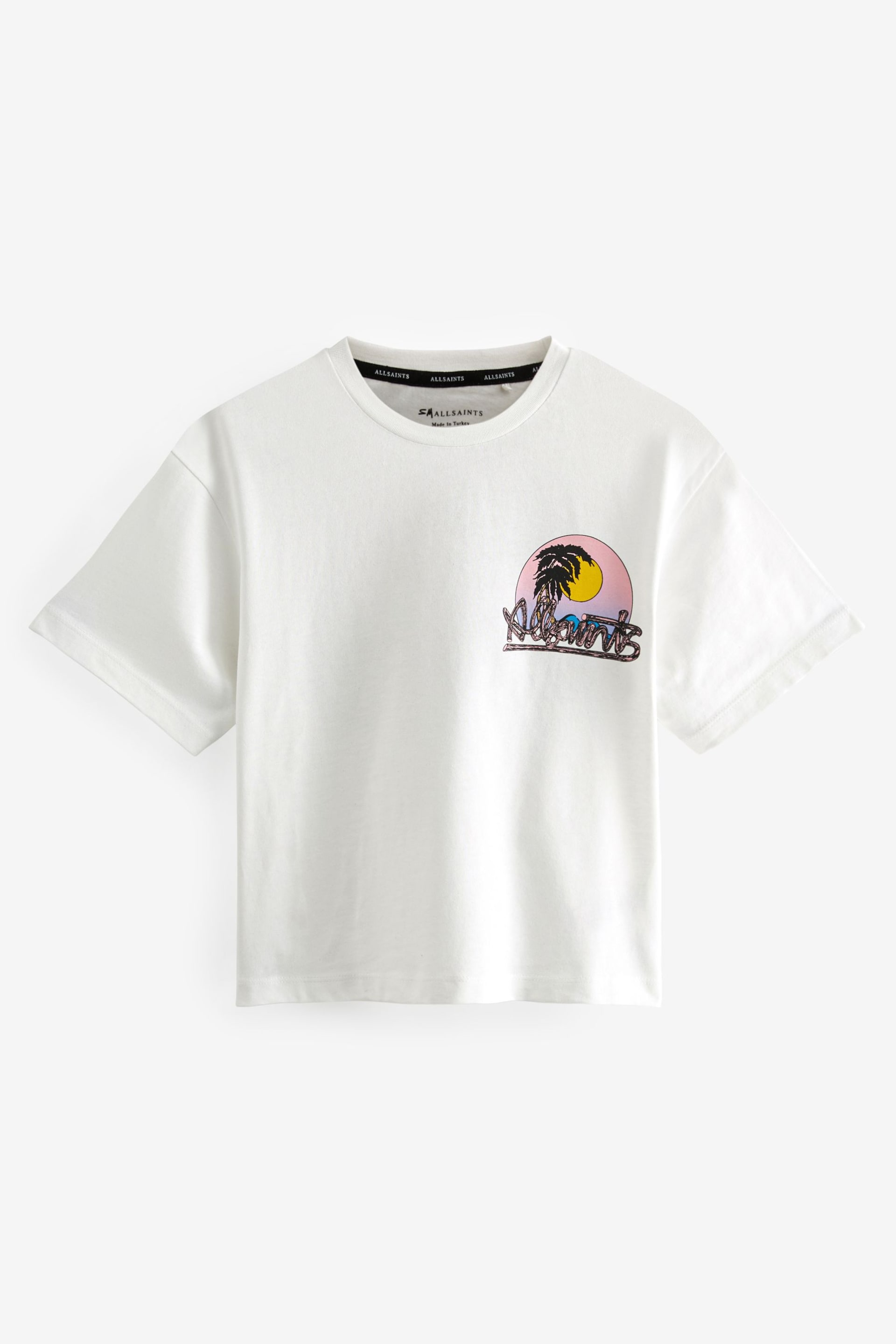 smALLSAINTS White/Chroma Boys Graphic Oversized Crew T-Shirt - Image 4 of 6