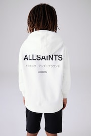 smALLSAINTS White Underground Oversized Pullover Hoodie - Image 2 of 6