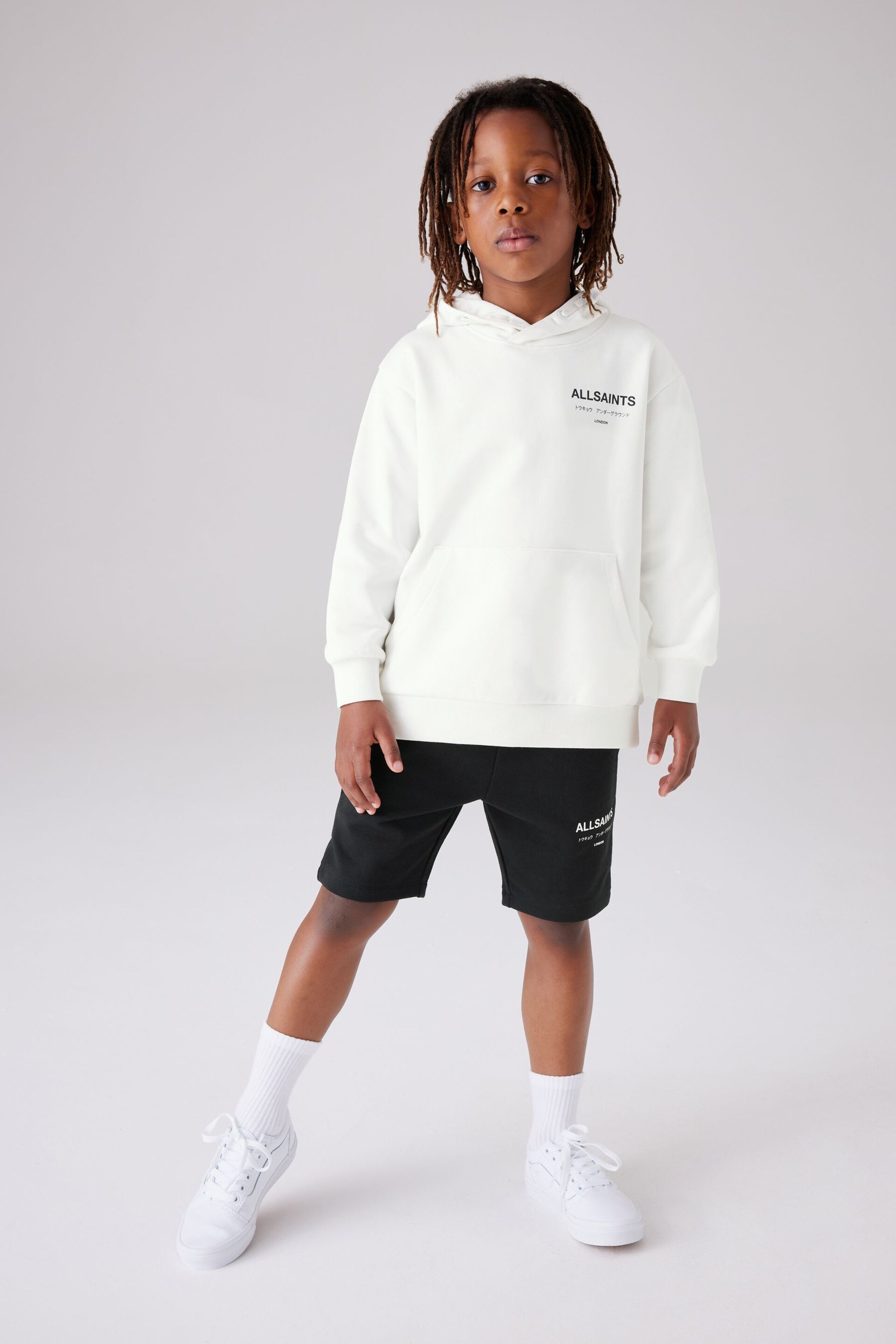 smALLSAINTS Black Underground Sweat Shorts - Image 3 of 7