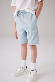 smALLSAINTS Light Blue Underground Sweat Shorts - Image 1 of 7