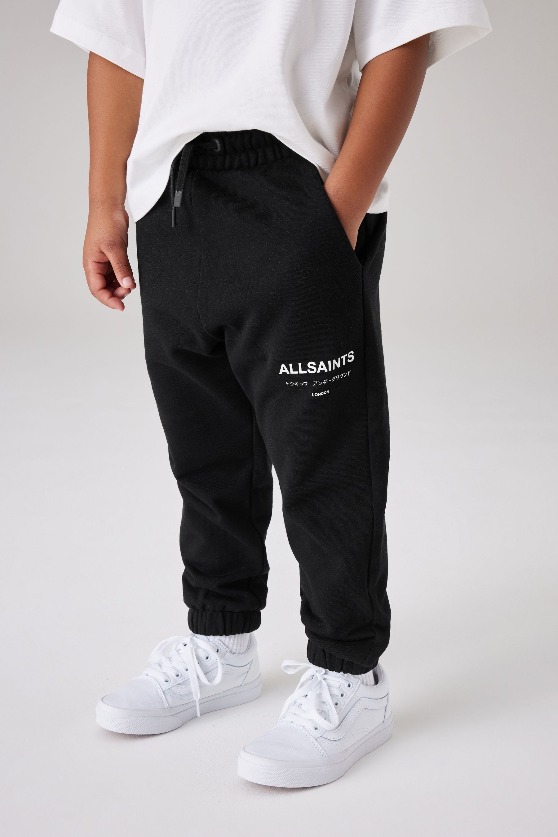 smALLSAINTS Black Underground Straight Cuffed 100 Cotton Joggers