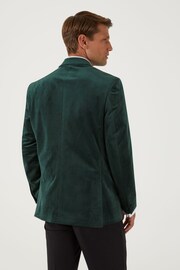 Skopes Jive Emerald Green Tailored Fit Velvet Jacket - Image 3 of 7