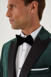 Skopes Jive Emerald Green Tailored Fit Velvet Jacket - Image 4 of 7