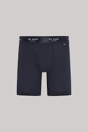 Ted Baker Blue Cotton Boxer Briefs 3 Pack - Image 2 of 2