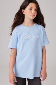 smALLSAINTS Light Blue Girls Graphic Oversized Crew T-Shirt - Image 1 of 7
