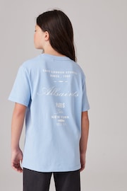 smALLSAINTS Light Blue Girls Graphic Oversized Crew T-Shirt - Image 3 of 7