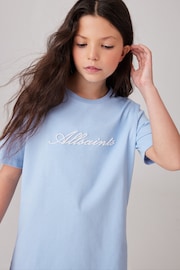 smALLSAINTS Light Blue Girls Graphic Oversized Crew T-Shirt - Image 4 of 7