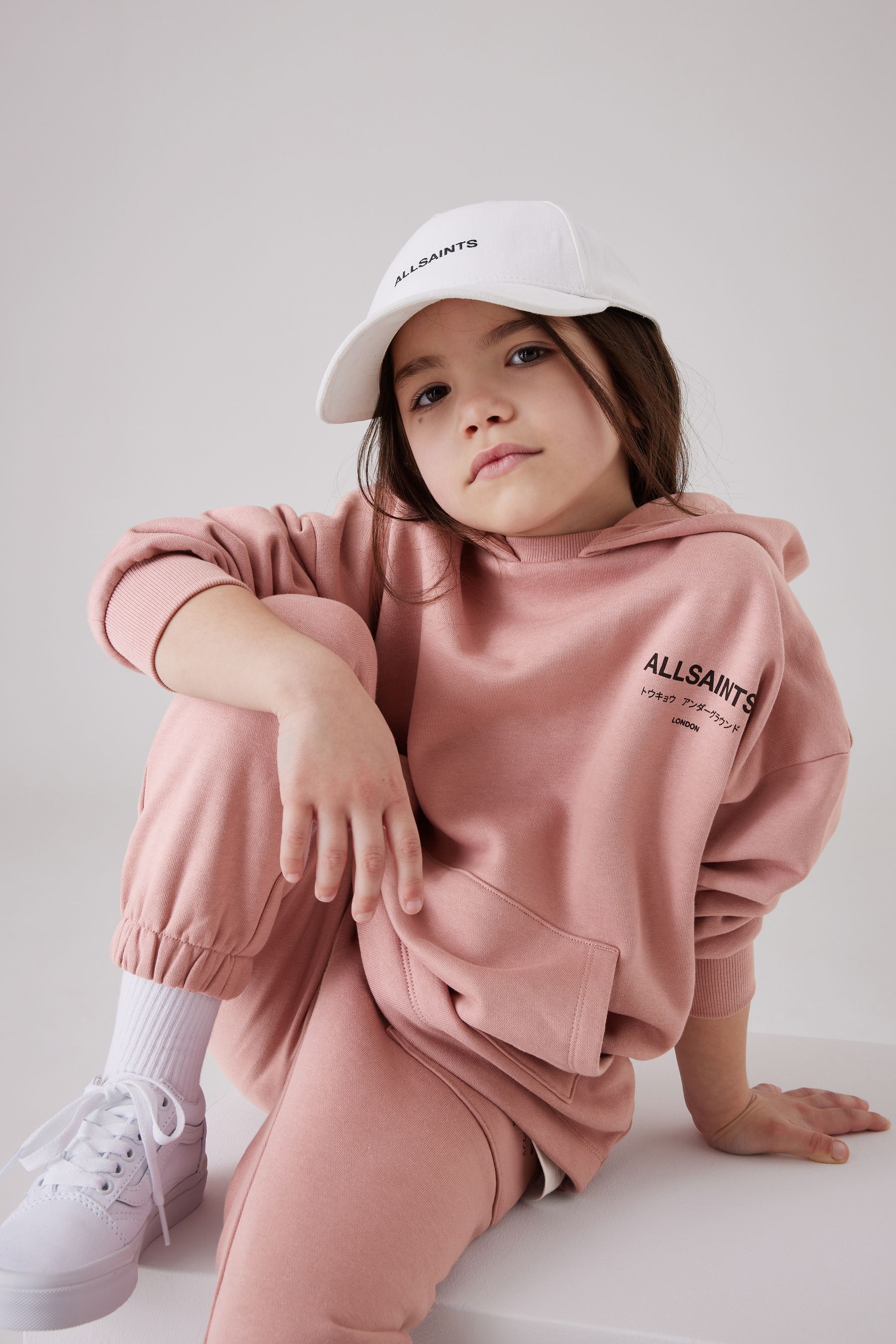 All saints pink hoodie on sale