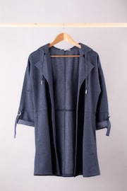 Lakeland Leather Blue Chloe Hooded Fleece Jersey Jacket - Image 7 of 11