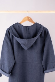 Lakeland Leather Blue Chloe Hooded Fleece Jersey Jacket - Image 8 of 11