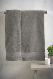 Slate Grey Egyptian 100% Cotton Towel - Image 2 of 5