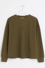 River Island Green Long Sleeve Cosy Sweat Top - Image 4 of 5