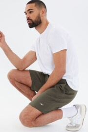 Threadbare Khaki Basic Fleece Shorts - Image 3 of 4