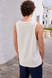 Ecru White Textured Vest - Image 4 of 4
