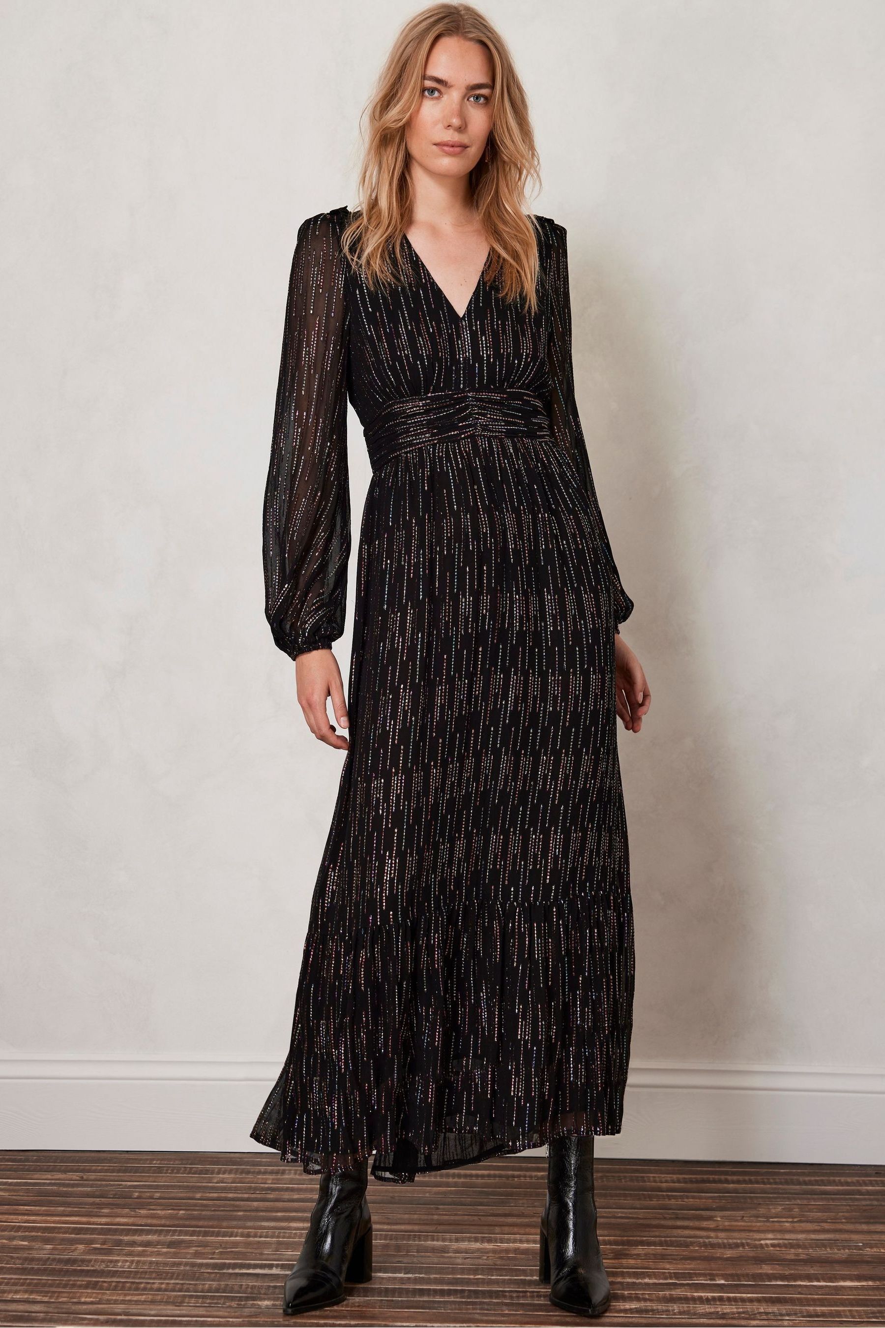 Buy Mint Velvet Black Embellished Maxi Dress from Next Luxembourg