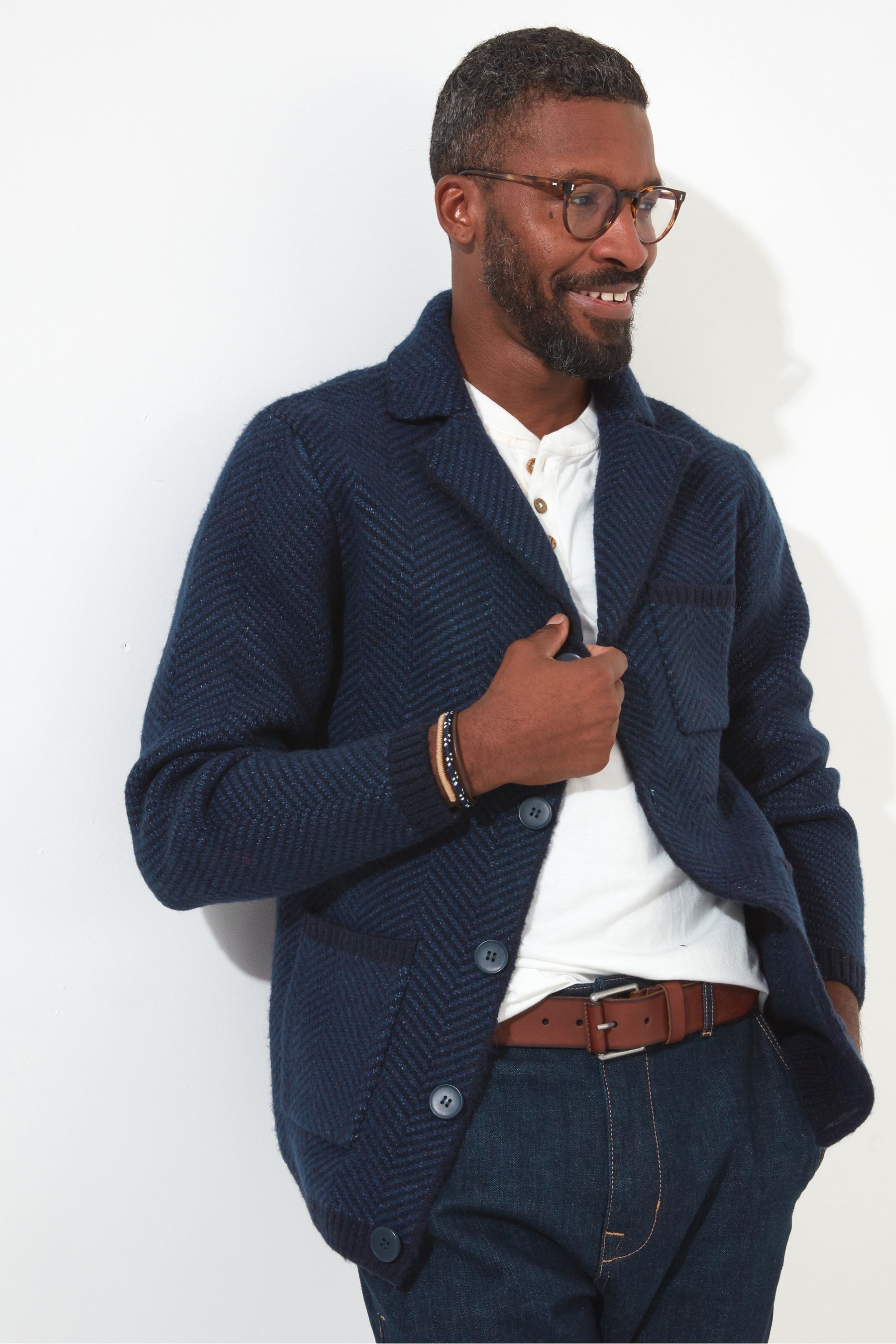 Blazer with cardigan sales