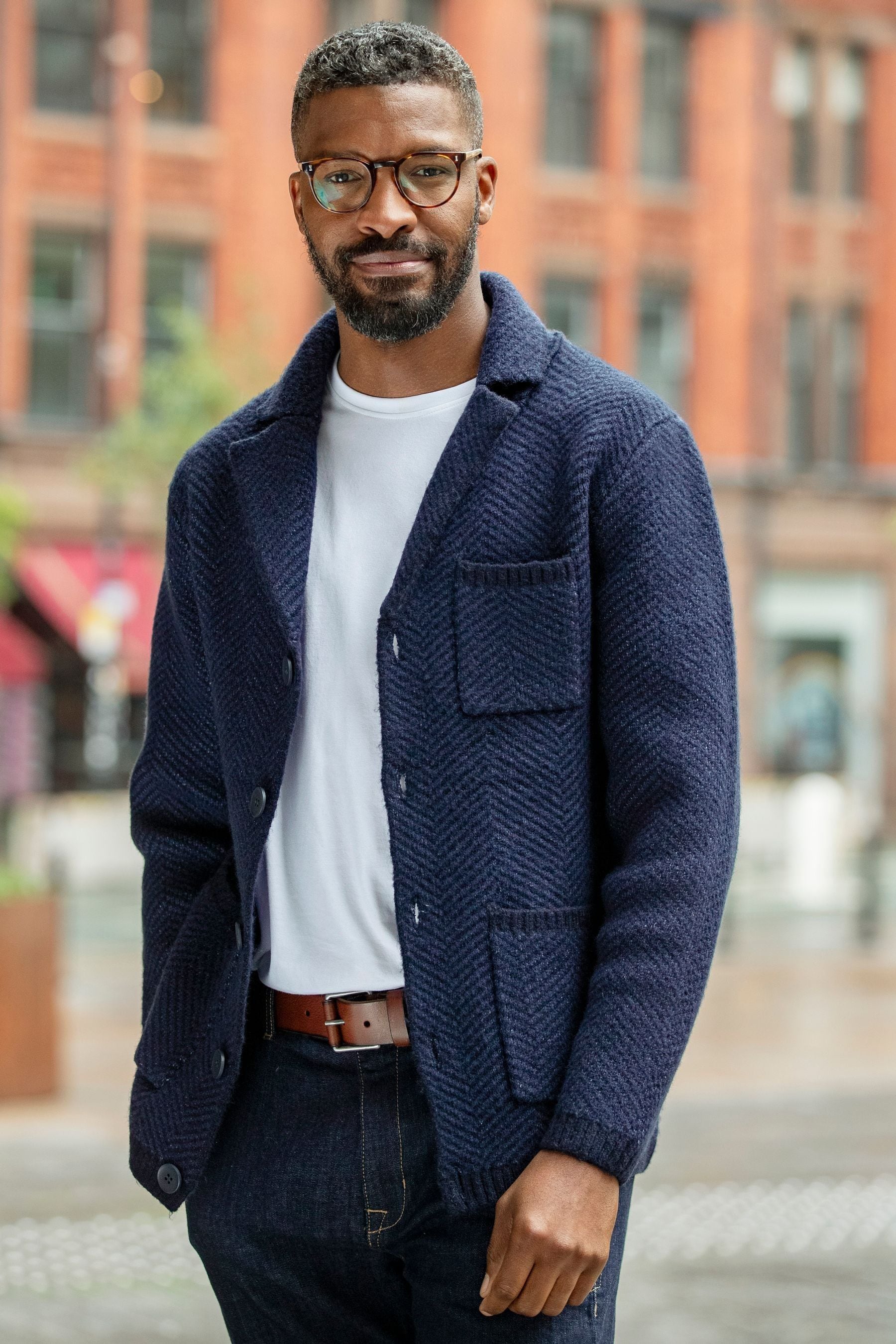 Buy Joe Browns Blue Long Sleeve Knitted Blazer Cardigan from Next Ireland