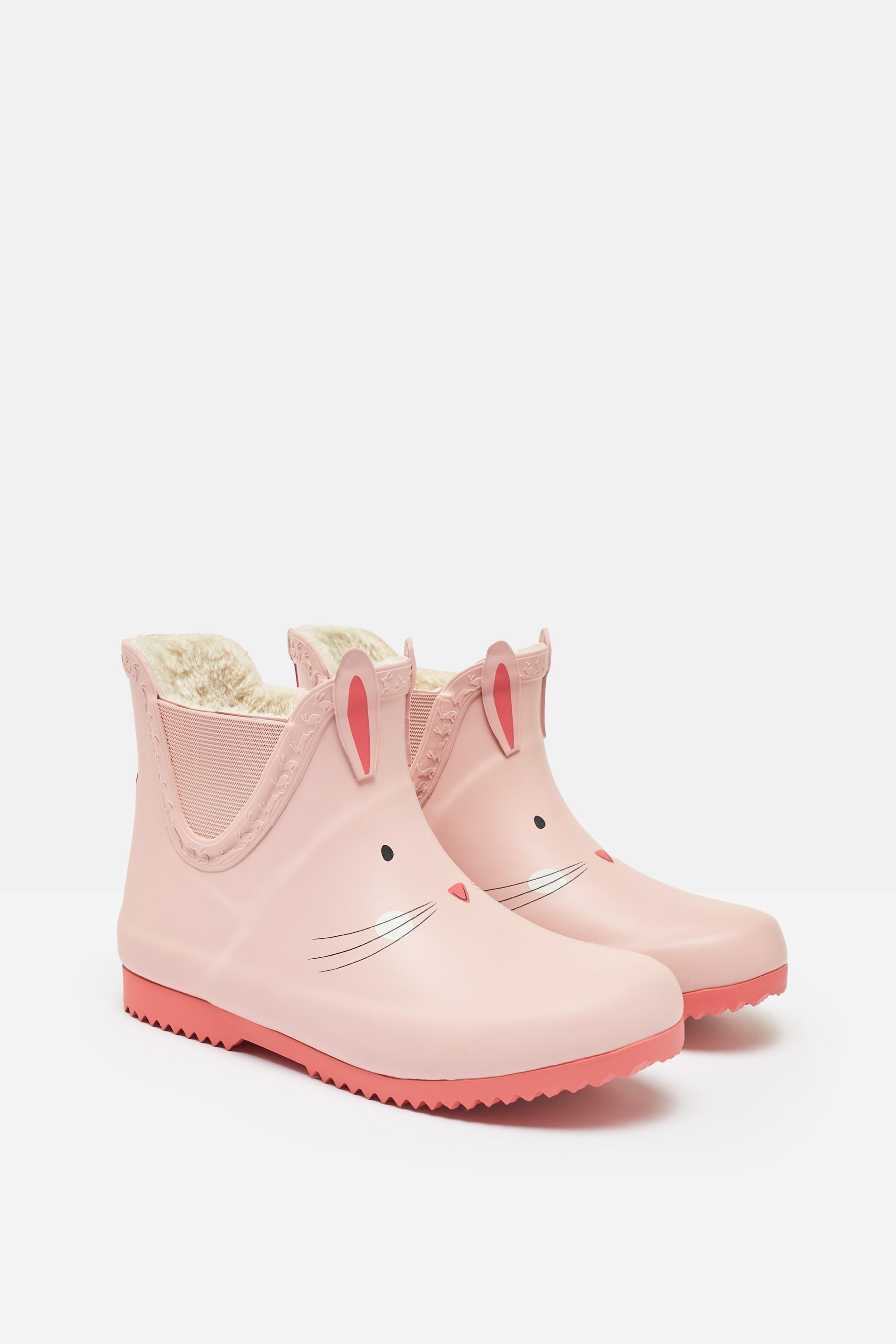 Joules Kids Raindance Pink Kids Character Fleece Lined Ankle Wellies 12 EU 30.5 Girls