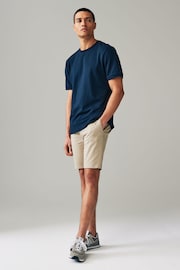 Navy Blue/Grey/Stone Skinny Stretch Chinos Shorts 3 Pack - Image 2 of 15