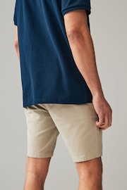 Navy Blue/Grey/Stone Skinny Stretch Chinos Shorts 3 Pack - Image 4 of 15