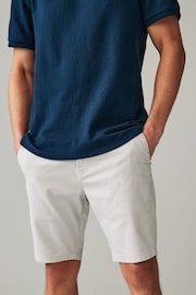 Navy Blue/Grey/Stone Skinny Stretch Chinos Shorts 3 Pack - Image 6 of 15