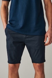Navy Blue/Grey/Stone Skinny Stretch Chinos Shorts 3 Pack - Image 7 of 15