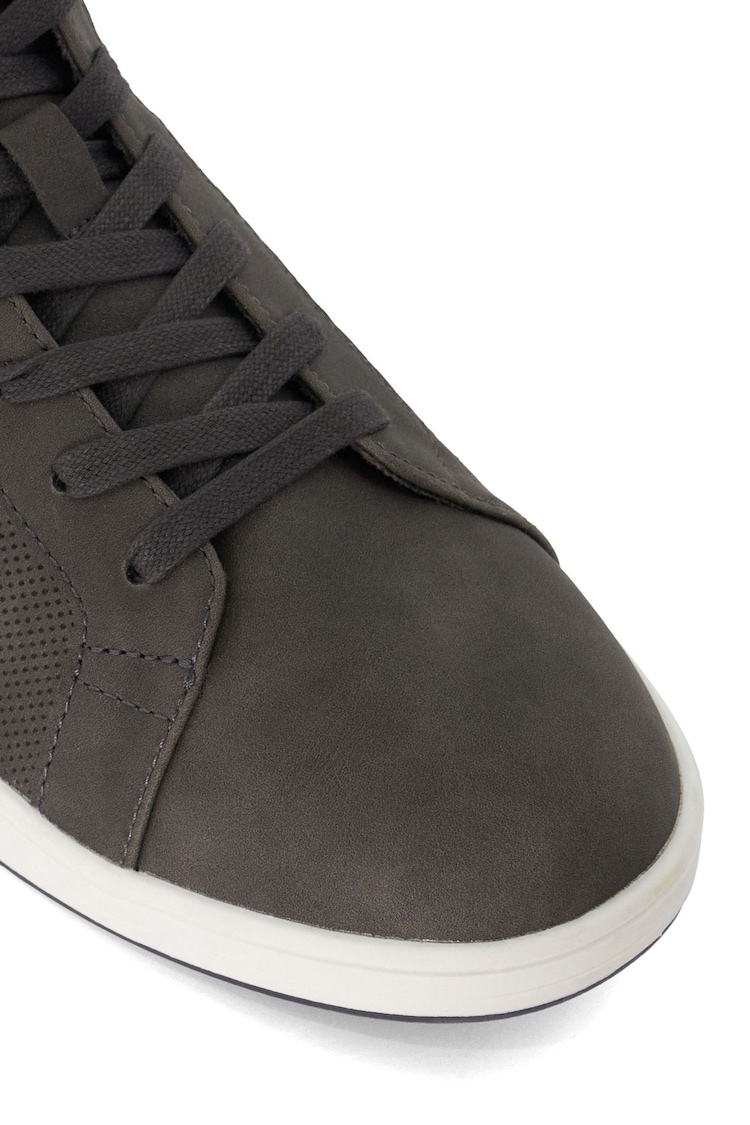 Dune London Grey Sezzy Perf Detail High Top Trainers - Image 6 of 6