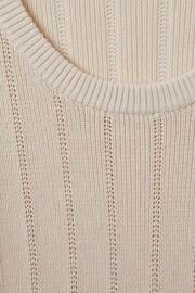 Reiss Cream Sierra Knitted Scoop Neck Top - Image 7 of 7